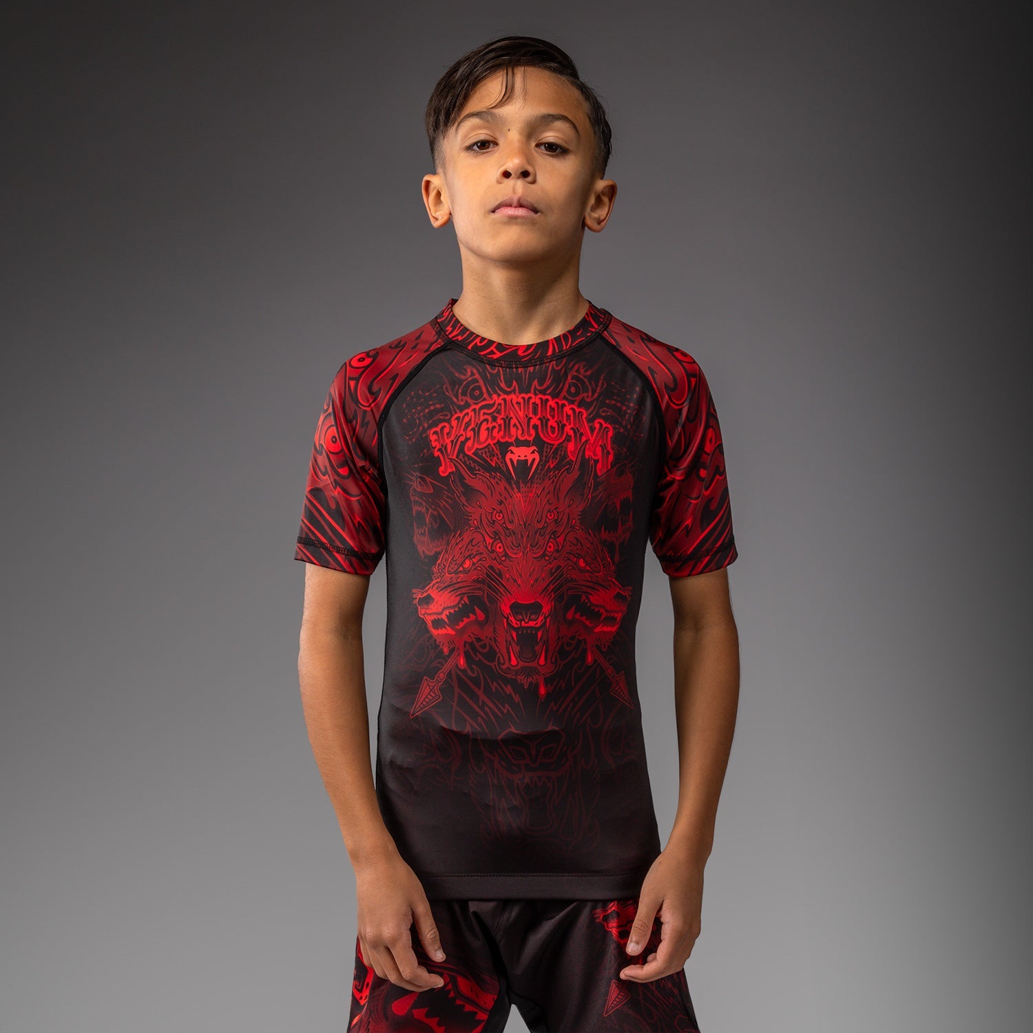 Venum Wolf Atak Kids Short Sleeve Rashguard