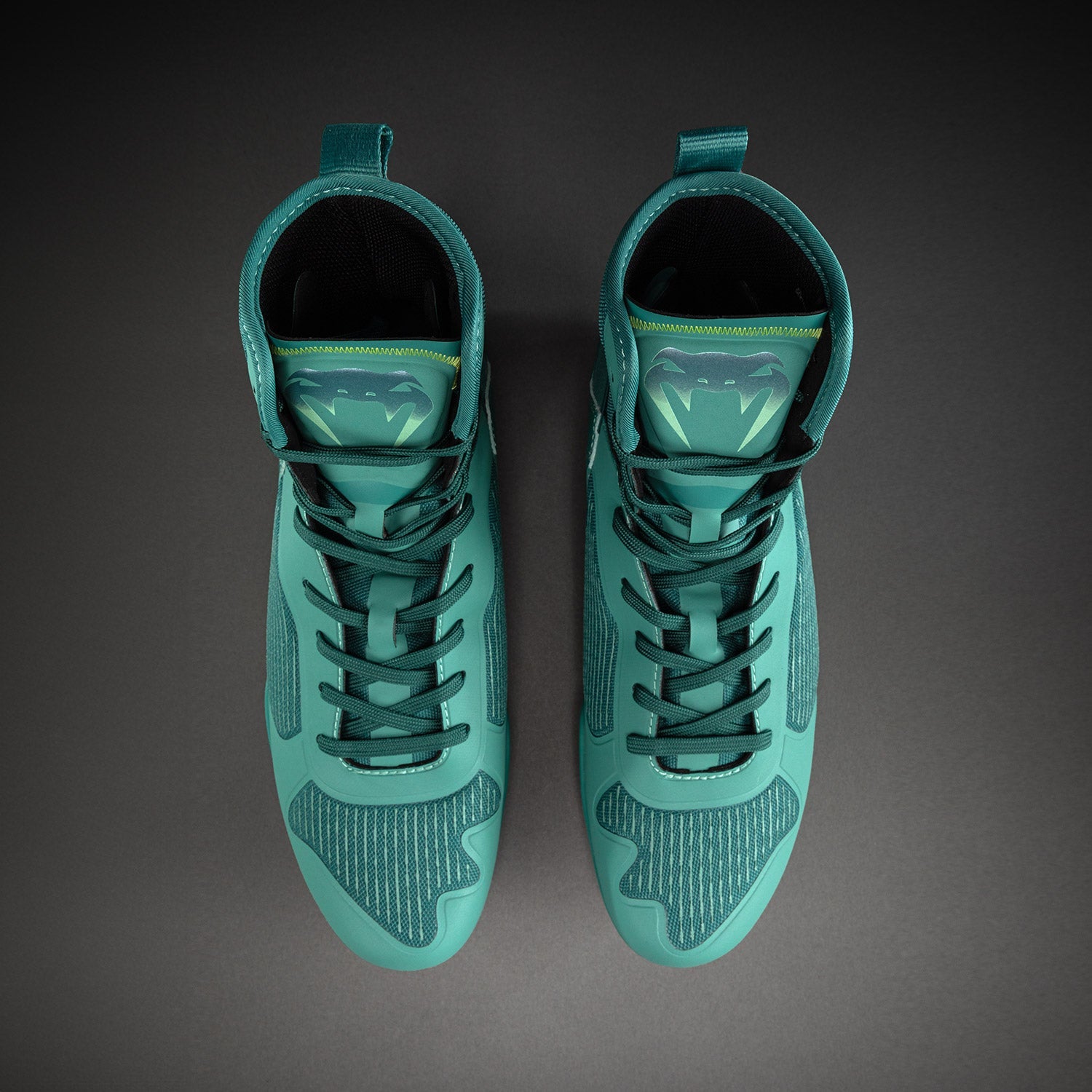 Venum Elite Neo Boxing Shoes - Green/ Neon Yellow  product-type_Boxing shoes Venum