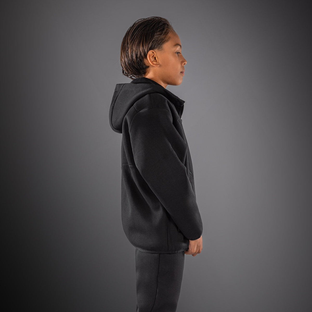 Venum Attack Fleece & Weave Kids Track Jacket - Black  product-type_Sweatshirts Venum