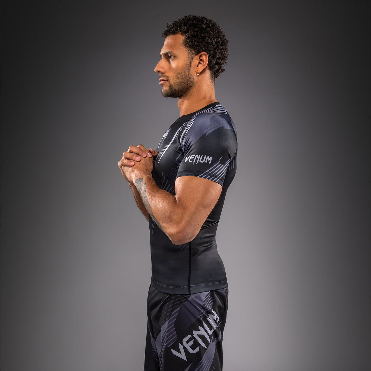 Venum No-Gi 6.0 Short Sleeve Rashguard - Black/Grey  product-type_Compression T-Shirts Venum