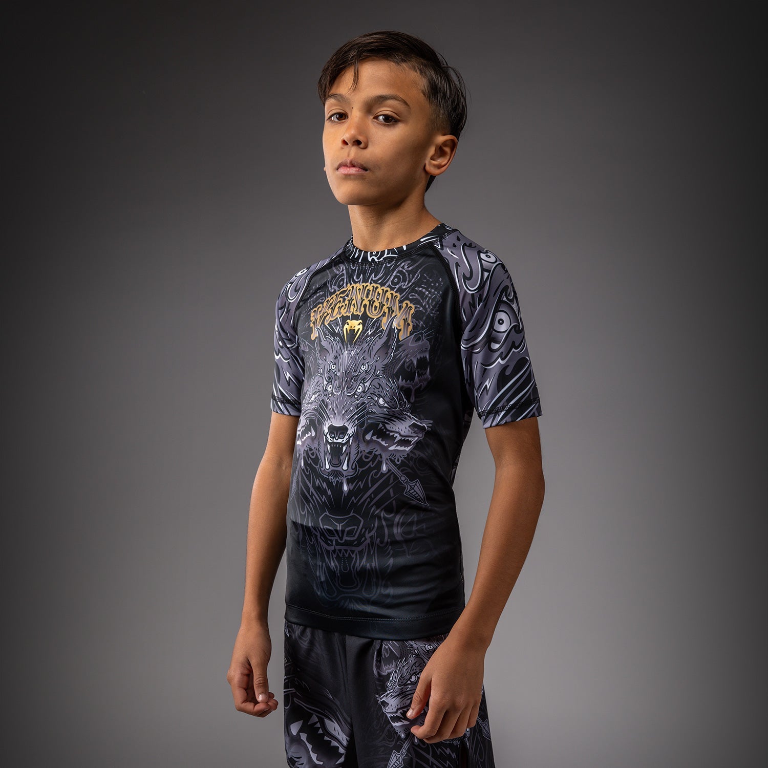 Venum Wolf Atak Kids Short Sleeve Rashguard