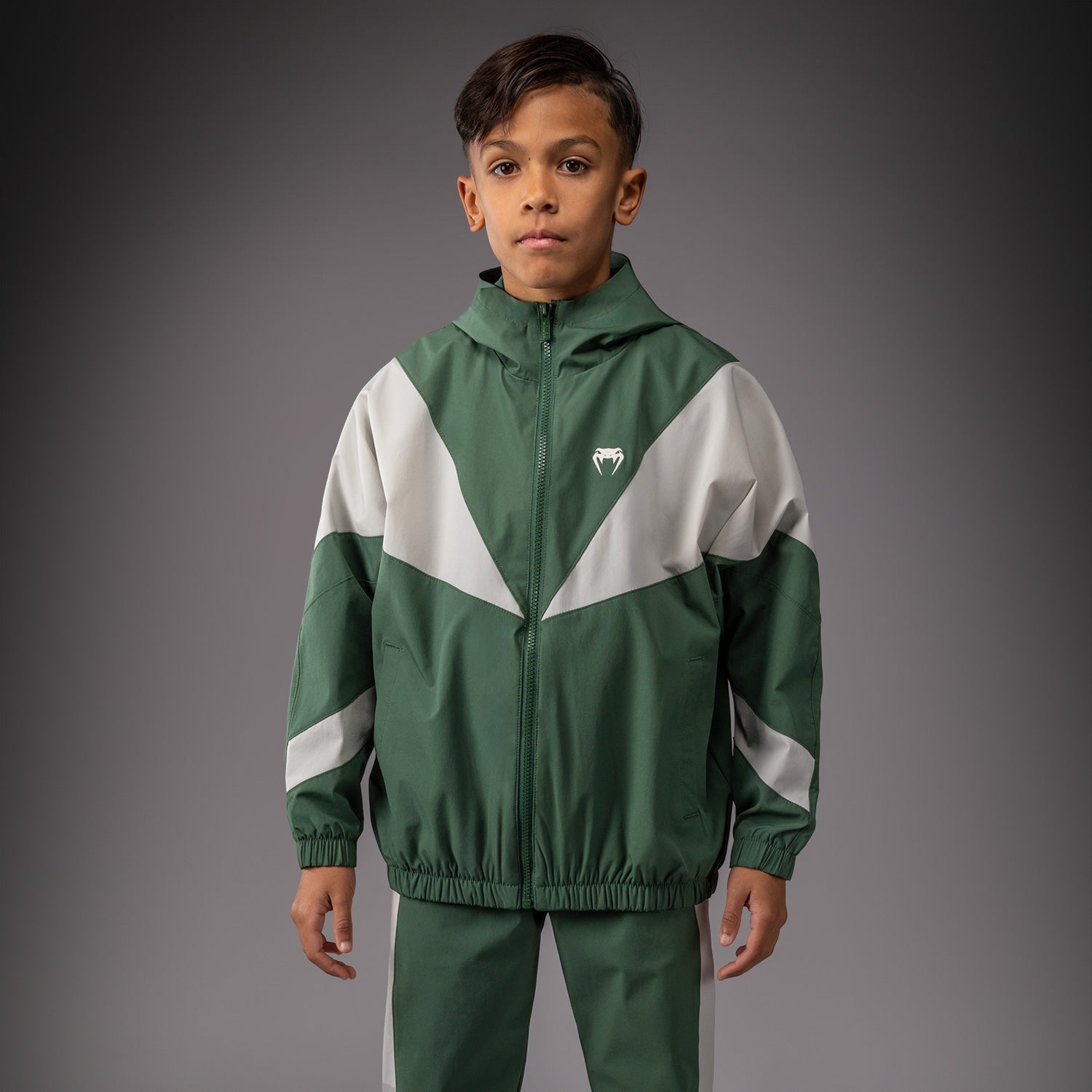 Venum Vectra Kids Track Jackets - Forest Green/ Off White  product-type_Jackets Venum