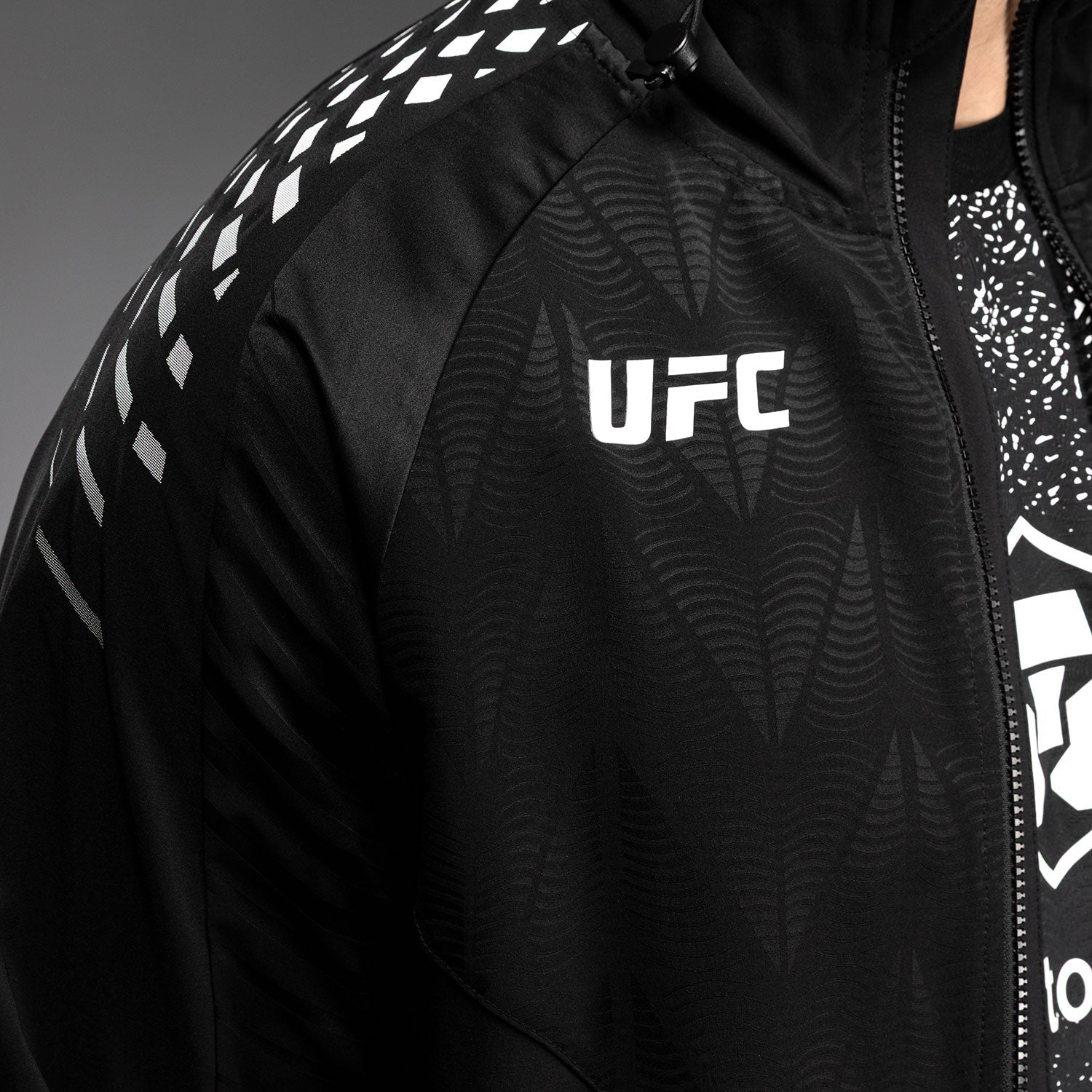 Men's UFC Zenith by Venum Black Authentic Fight Night Walkout Hoodie Personalized