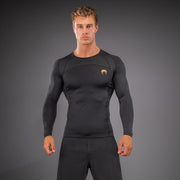 Venum G-Fit Revolution Long Sleeve Rashguard - Black/Copper  product-type_Compression T-Shirts Venum