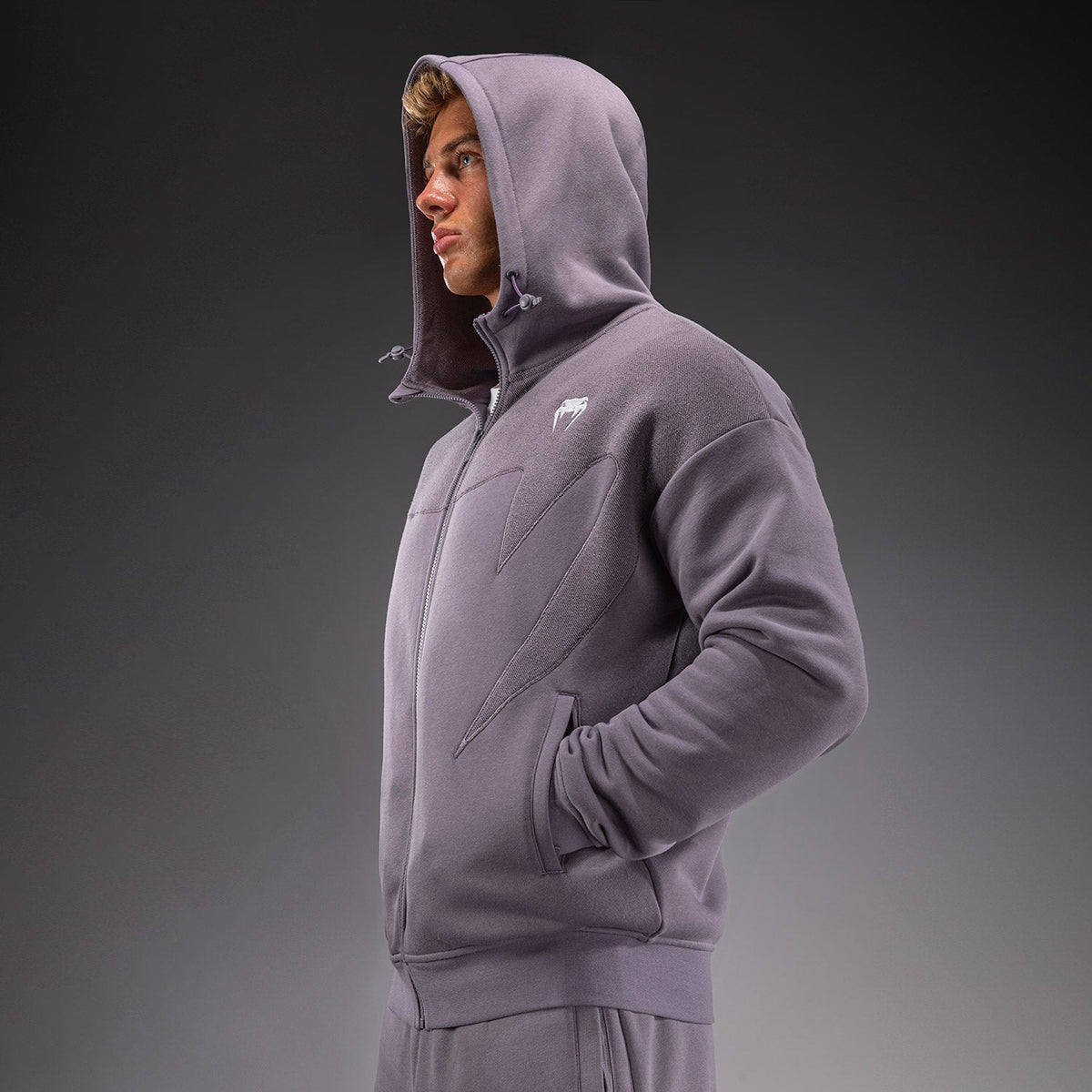 Venum Attack Fleece & Weave Track Jacket - Lavender Grey  product-type_Sweatshirts Venum