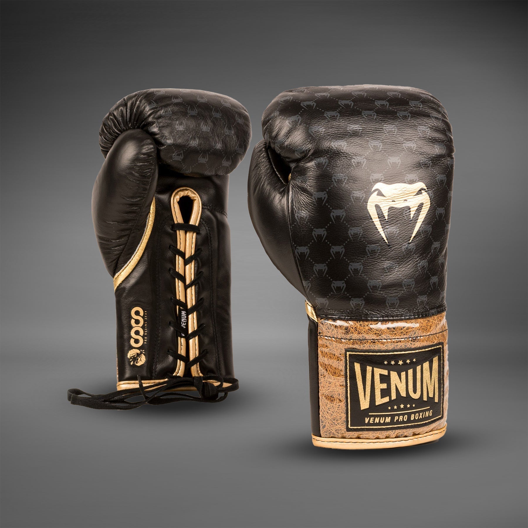 Venum Coco Monogram Pro Lace Up Boxing Gloves