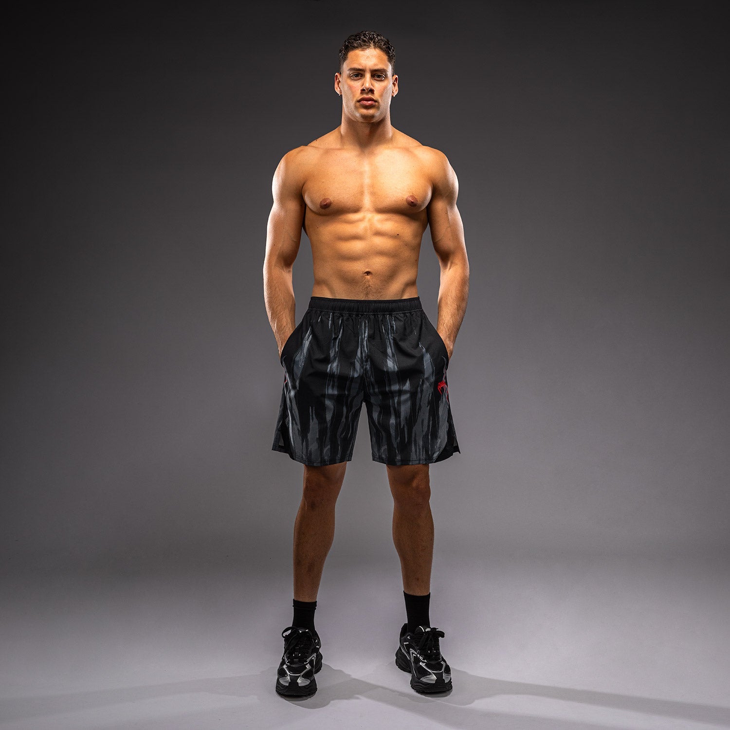 Venum Demon Training Shorts - Black/Grey  product-type_Training shorts Venum