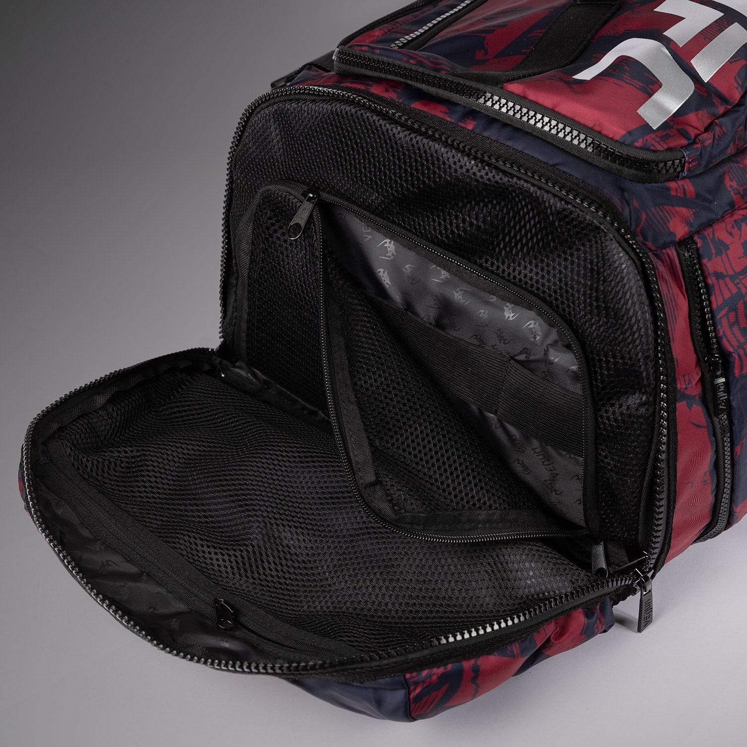 UFC Zenith by Venum Fight Week Sports Bags Navy Blue/Burgundy/Silver Personalized