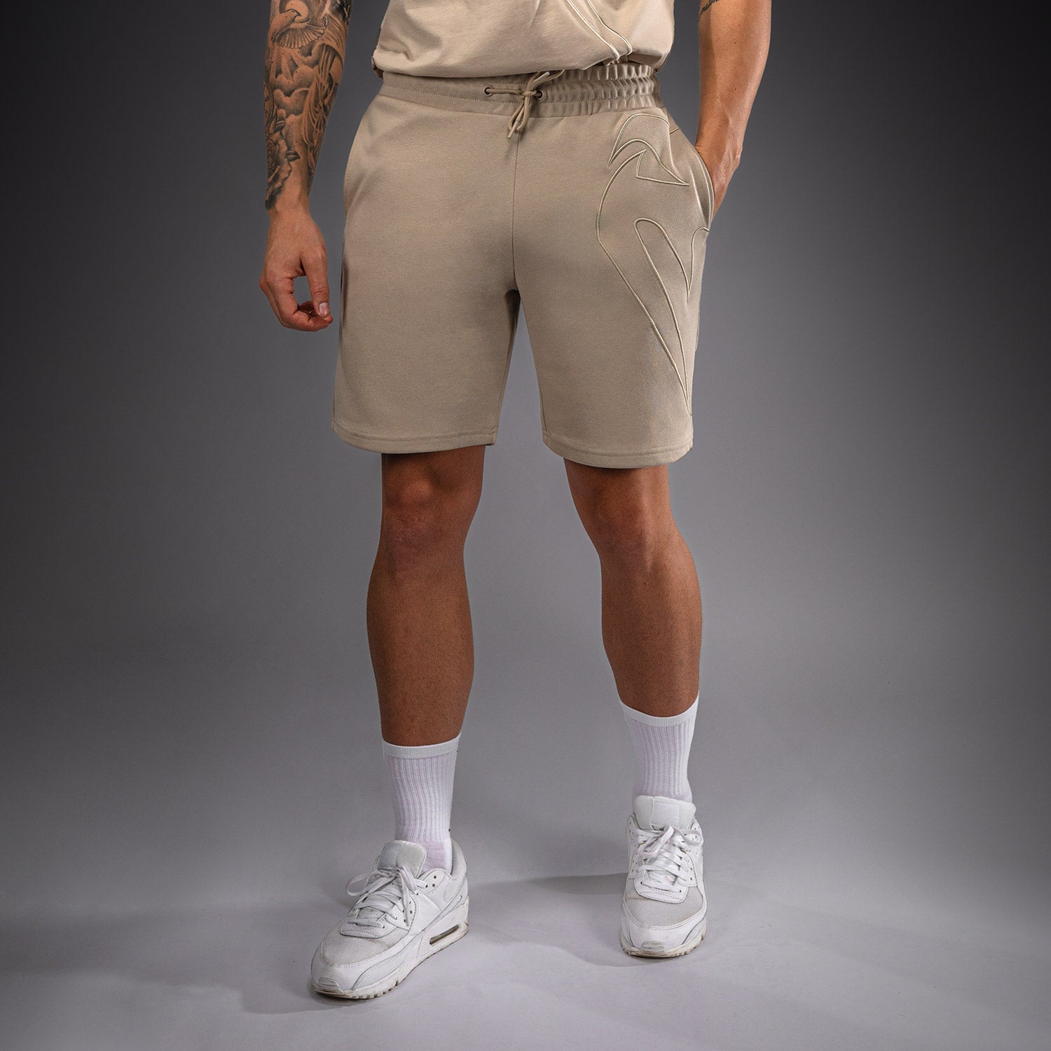 Venum Giant 3D Cotton Shorts - Beige  product-type_Cotton Shorts Venum