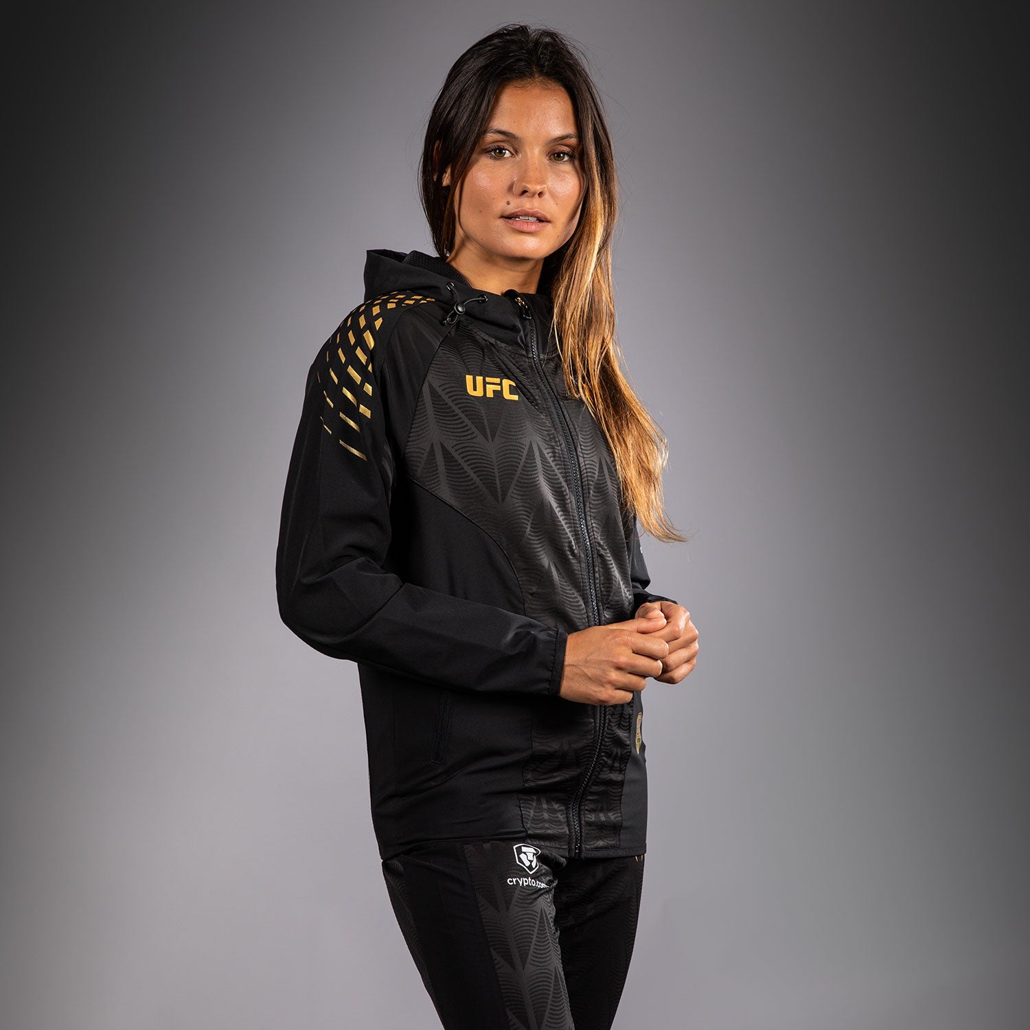 Women's UFC Zenith by Venum Champion Authentic Fight Night Walkout Hoodie Personalized