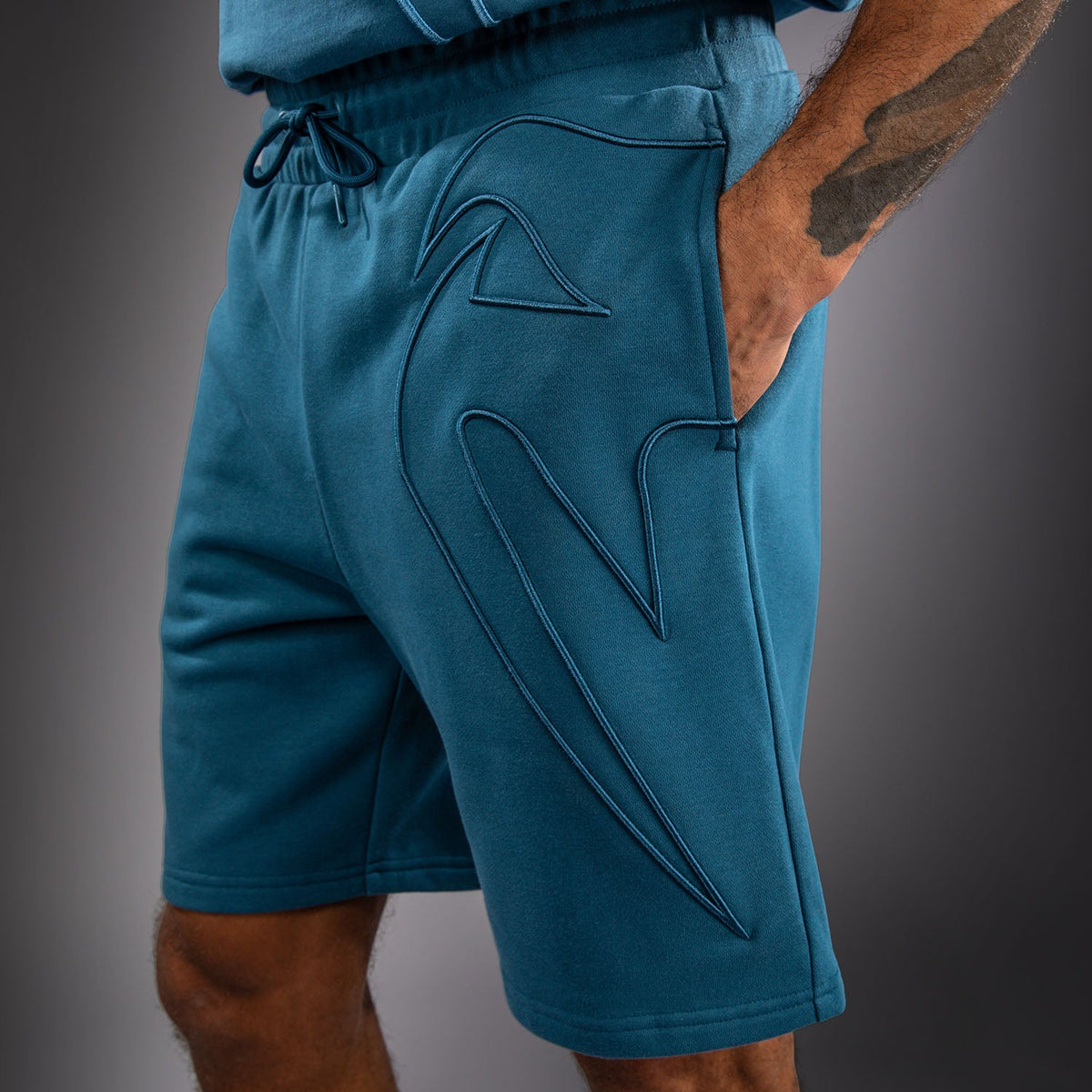 Venum Giant 3D Cotton Shorts - Ocean Blue  product-type_Cotton Shorts Venum