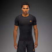 Venum G-Fit Revolution Short Sleeve Rashguard - Black/Copper  product-type_Compression T-Shirts Venum
